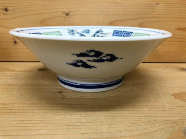 新品】美濃焼製 染付竜雷紋図拉麺鉢 5個組 ラーメン丼ぶり/中華