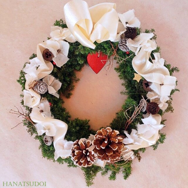 2021 ヒムロ杉のフレッシュ クリスマス リース