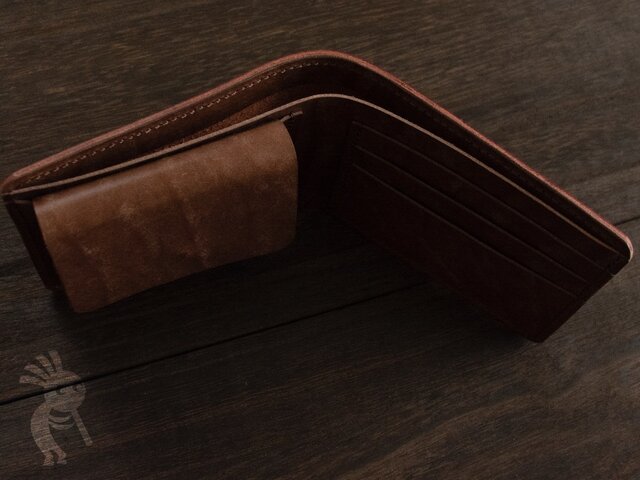 本革　三つ折り財布　マヤ、プエブロ プエブロ 三つ折り財布 | 牛革 | 丹波屋栃木銘店