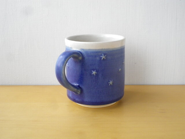 星模様のマグカップ＊青 | iichi 日々の暮らしを心地よくする