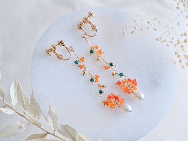 【12日限定お値下げ】bororo ファイヤーオパール　シングルピアス 12日限定お値下げ】bororo ファイヤーオパール シングルピアス 12日