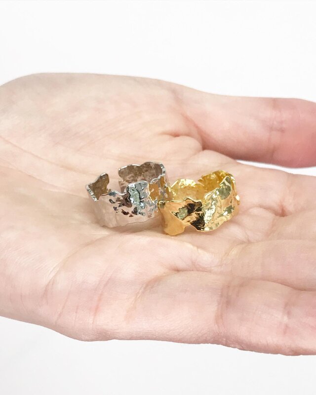 【選べる2色】Textured Bandリング、指輪