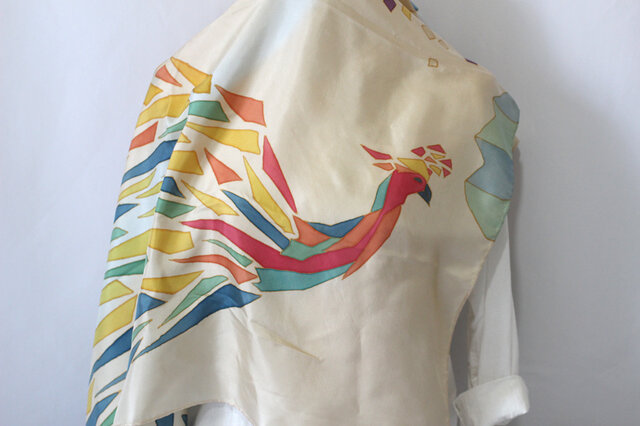 45R 大判スカーフ　HAND PRINTED 45R】ストール｜GOODSアイテム｜1977年創業、日本の服。丈夫で