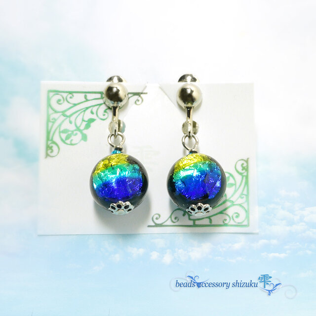 ホタル玉1粒イヤリング＊ケラママリン