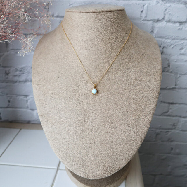 R✴H様専用です。ラリマー ハーフムーンネックレス 14kgf R✴H様専用