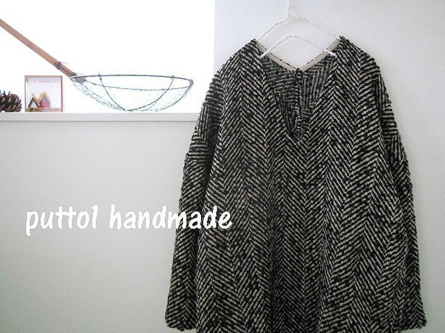 yoko takeda様オーダー品☆ネイビーのビッグシャツの画像1枚目