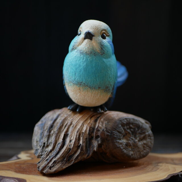 青ぃ鳥です 青色の鳥 no.12 | iichi 日々の暮らしを心地よくするハンドメイドや