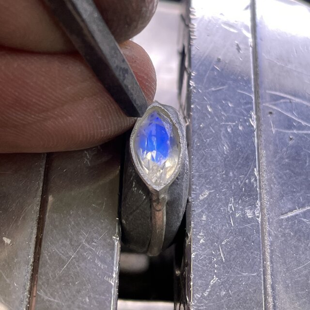 ブルームーンストーン マーキスカット1.27ct シルバーSV925リング