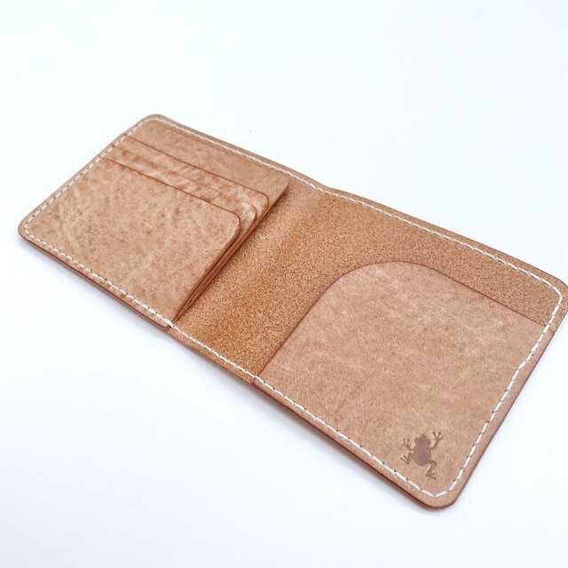 本革 simple wallet Alaska camel お札入れ 二つ折り財布 | iichi 日々