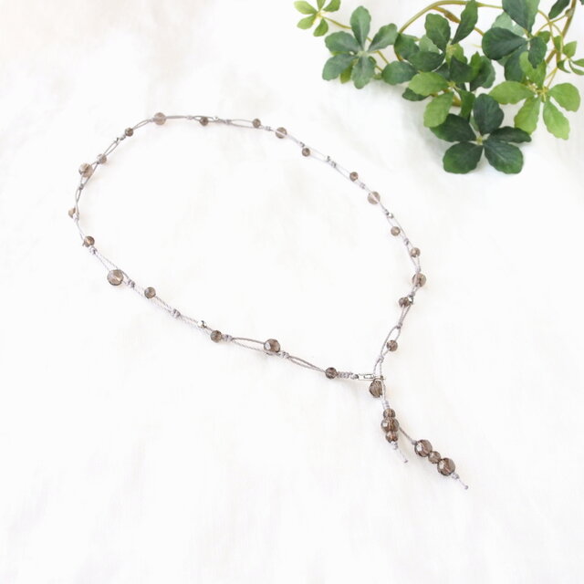 Spangled Short Necklace（スモーキークォーツ）