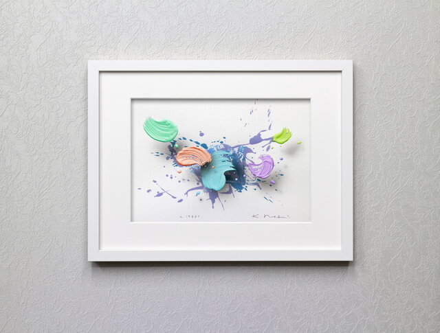 浮遊する筆触　【Layer 19138】 21 x 16cm　(額装) ★ 星 憲司 / Kenji HOSHI 浮遊する筆触 Layer 19092 21 x 16cm | iichi 日々の暮らしを