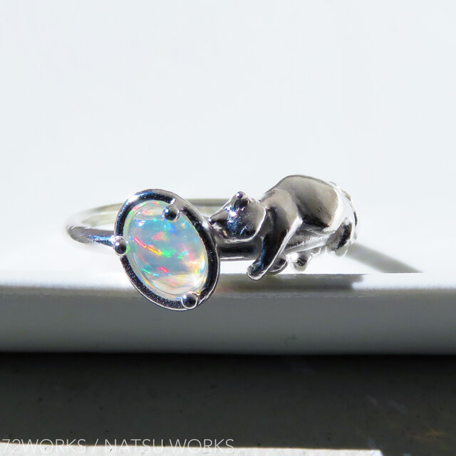 オパールと猫 リング / Opal & Cat Ring ll