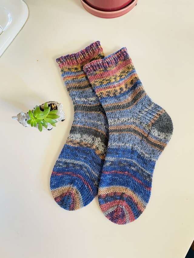 No.595 手編み靴下