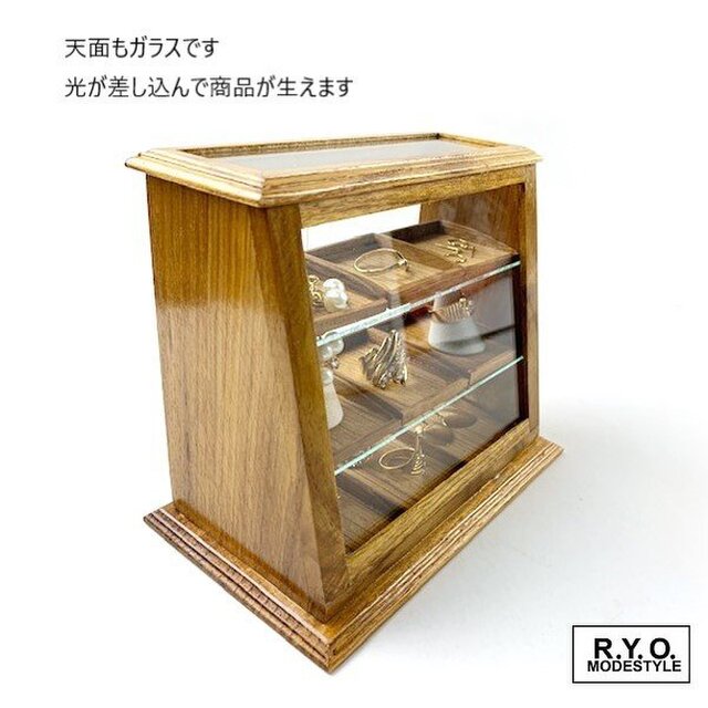 大人気 ミニチュアガラスショーケース コレクションケース 木製