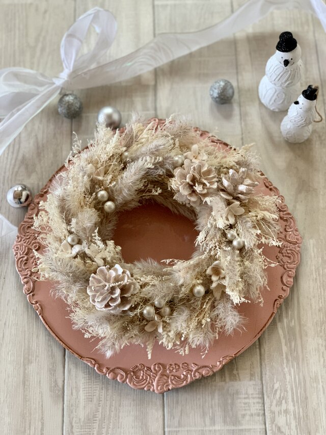 ホワイトリース クリスマス 玄関 インテリア クリスマスオーナメント