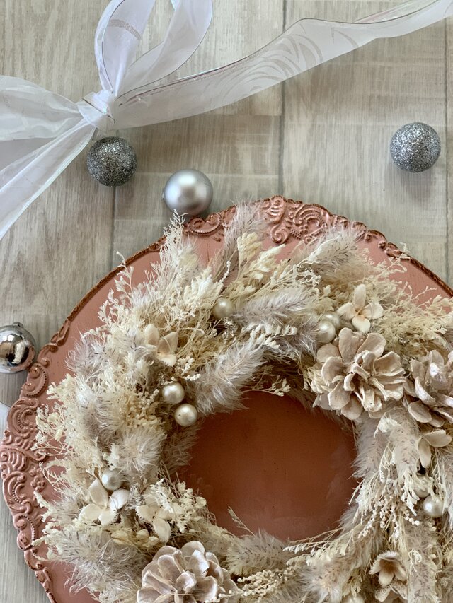 ホワイトリース クリスマス 玄関 インテリア クリスマスオーナメント