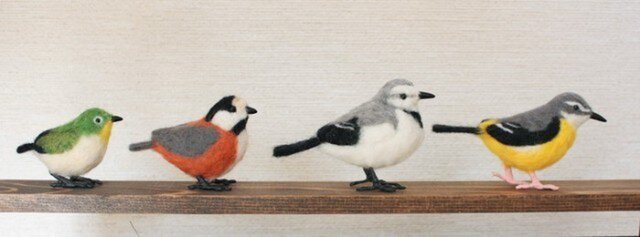 羊毛フェルト 小さな野鳥セットの画像1枚目