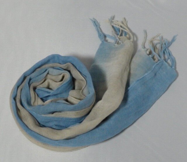 【sold out】草木染め/ダブルガーゼストール/*澄・ニ*の画像1枚目