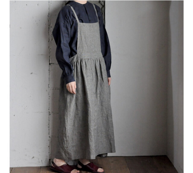HISCHRONE エプロンドレス エプロンドレス パイナップル柄 FACEMIX 制服 アロハ カフェ