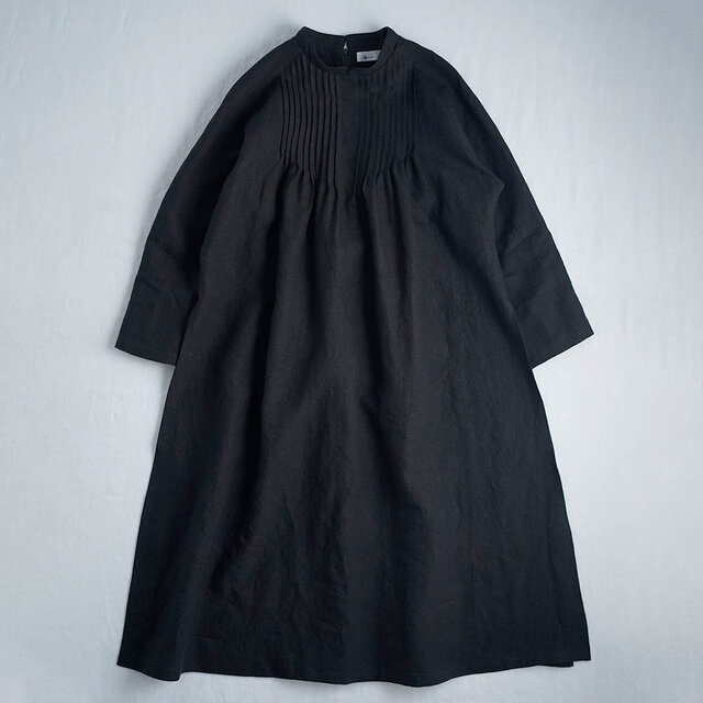 wafu】【受注製作】Linen Dress アオザイ ピンタックワンピース