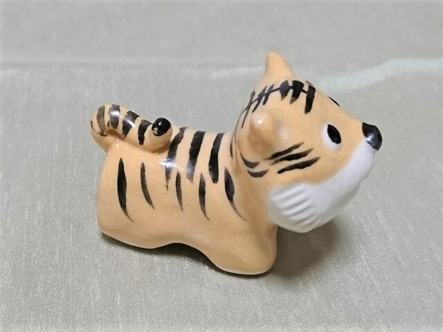 干支の寅 陶器の寅 虎の置物 かわいい寅 とら トラ 寅 | iichi