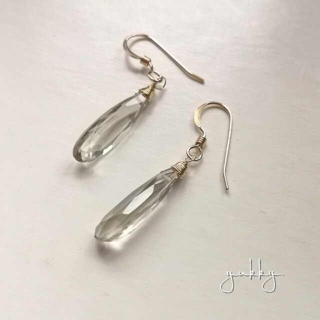 宝石質グリーンアメジストAAA✽ピアス/イヤリング