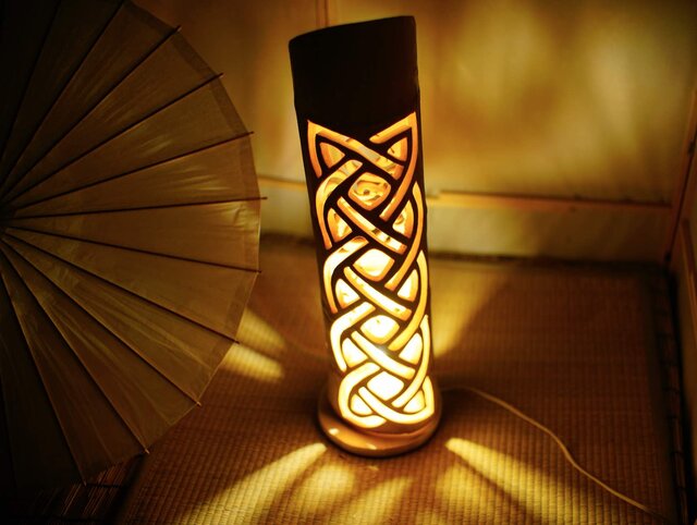 竹灯り・竹あかり・竹灯籠・竹灯篭・竹ランプ ～〜 両面彫り・癒しの