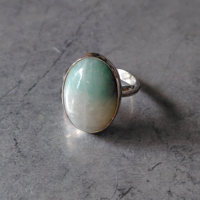 ◆sale◆アマゾナイトシルバーリング#14