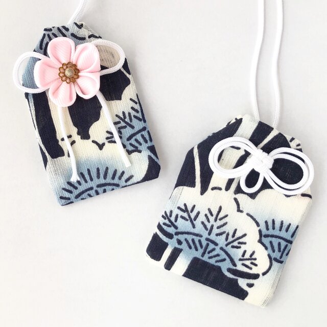 （ペア竹松）元巫女が作るお守り袋（ペアセット）