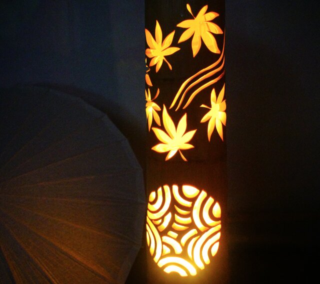 竹灯り・竹あかり・竹灯籠・竹灯篭・竹ランプ ～～ 大型・癒しの灯り 