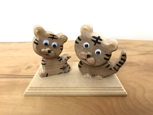 旧正月 干支 2022年 木製 寅 虎 置物 《縁起物》 | iichi 日々の暮らし