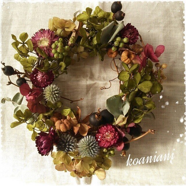 アジサイ　gradation　wreath