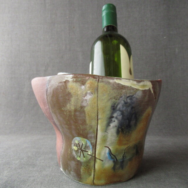 陶器のワインクーラー（33） 陶芸家オリジナル | iichi ハンドメイド・クラフト作品・手仕事品の通販