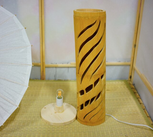 竹灯り・竹あかり・竹灯籠・竹灯篭・竹ランプ   曲竹～～ 癒しの灯り～～ 竹灯り・竹あかり・竹灯籠・竹灯篭・竹ランプ 曲竹～～ 癒しの灯り