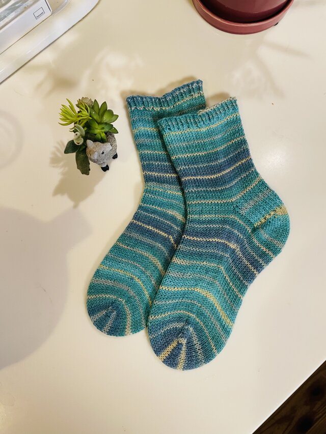 No.626　11034様オーダー品手編み靴下