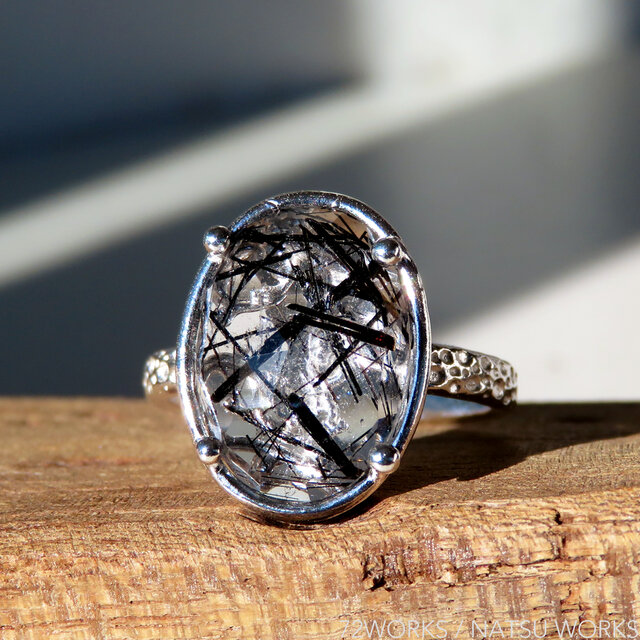 トルマリン in クォーツ リング / Tourmaline in Quartz Ring