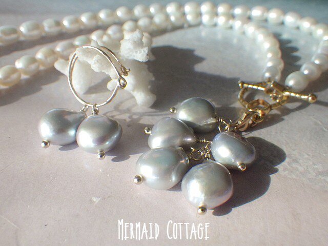 2WAY!*14kgf* Sea Goddess Pearl Necklace 海の女神の淡水パール