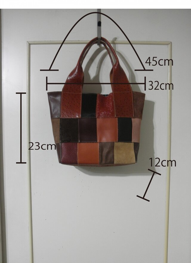 レザーパッチワークハンドバッグ57 | iichi 日々の暮らしを心地よく