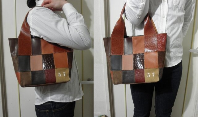 レザーパッチワークハンドバッグ57 | iichi 日々の暮らしを
