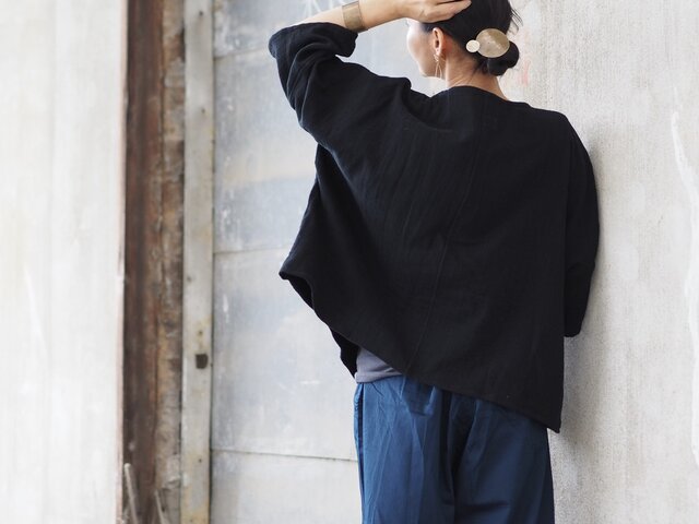 ダブルガーゼのカーディガン《ブラック》 | iichi 日々の暮らしを