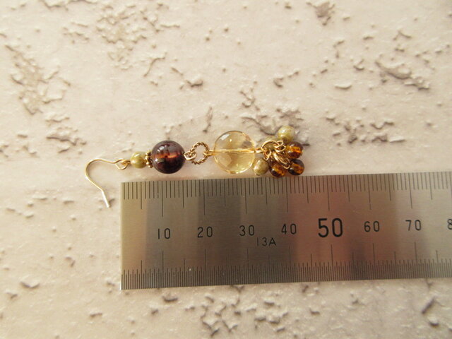 金具変更OK シトリンのイヤーアクセサリー(P0985) | iichi ハンドメイド・クラフト作品・手仕事品の通販