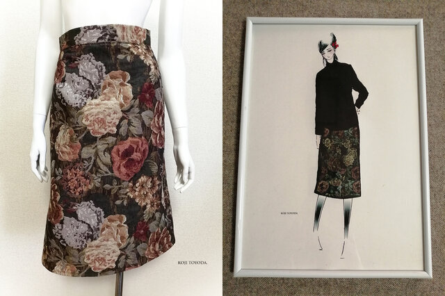 M低価格 【1点もの・デザイン画付き】ゴブラン織り後ろファスナー