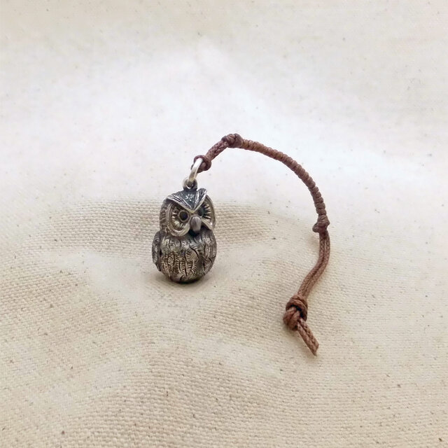 銀製の鈴『フクロウ・ミミズク』(シルバー925) 縁起物・お守り・魔除け