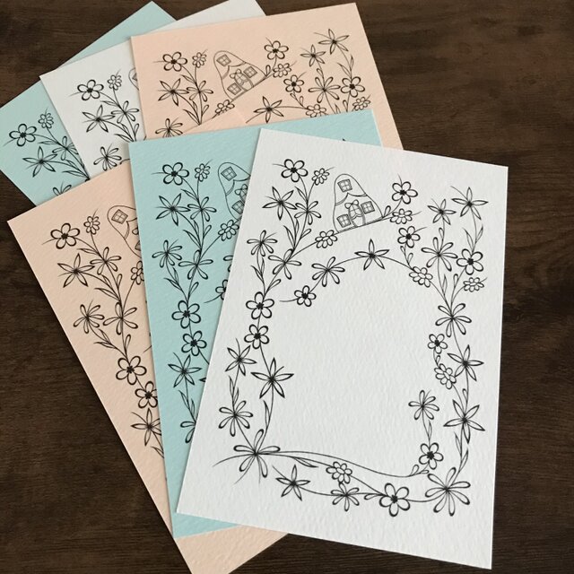 ポストカードサイズのカード　9枚