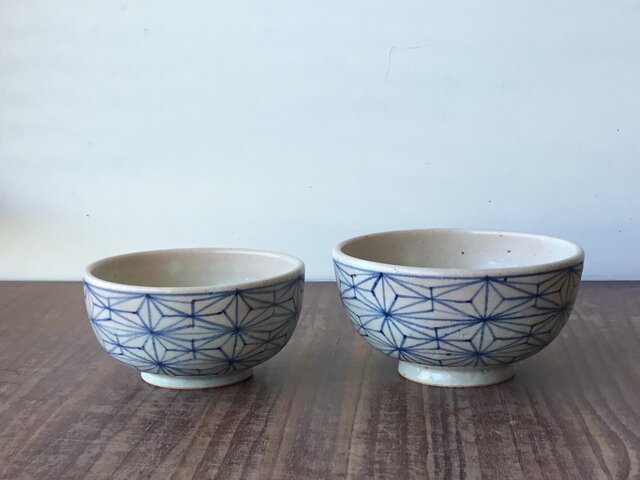 茶碗 染付麻紋 | iichi 日々の暮らしを心地よくするハンドメイドや