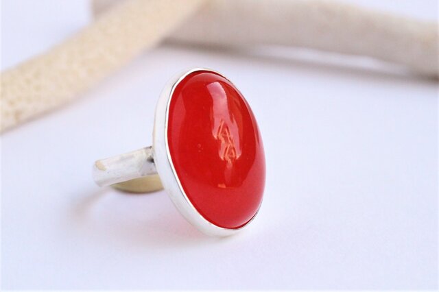 レッドジェイド Silver Ringの画像1枚目