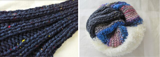 一点物3色スヌード5 青・紺・白 | iichi 日々の暮らしを心地よくする