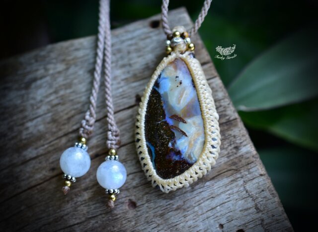 49ct大粒☆夢の海☆オーストラリア産ボルダーオパール 24