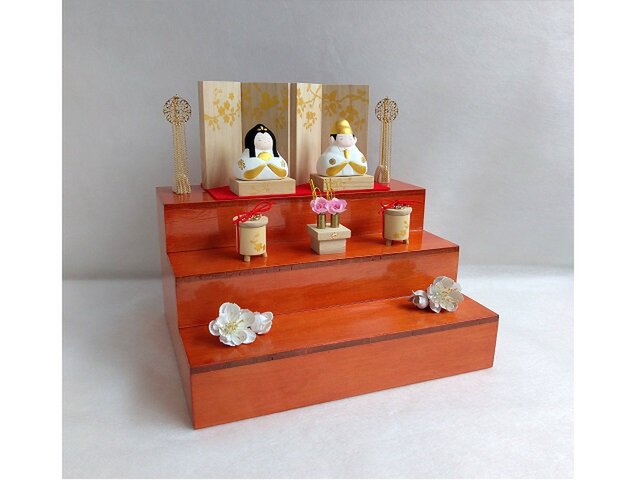 お雛様】おひなさま白金親王飾り と 雛道具（雛壇別売り） | iichi