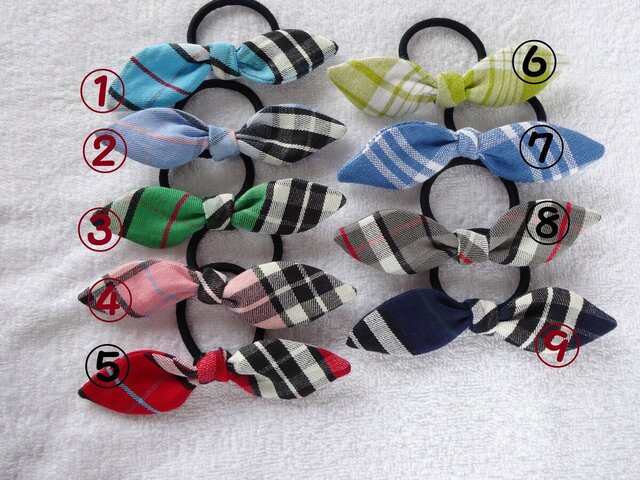 タータンチェックのリボンのヘアゴム | iichi 日々の暮らしを心地よく